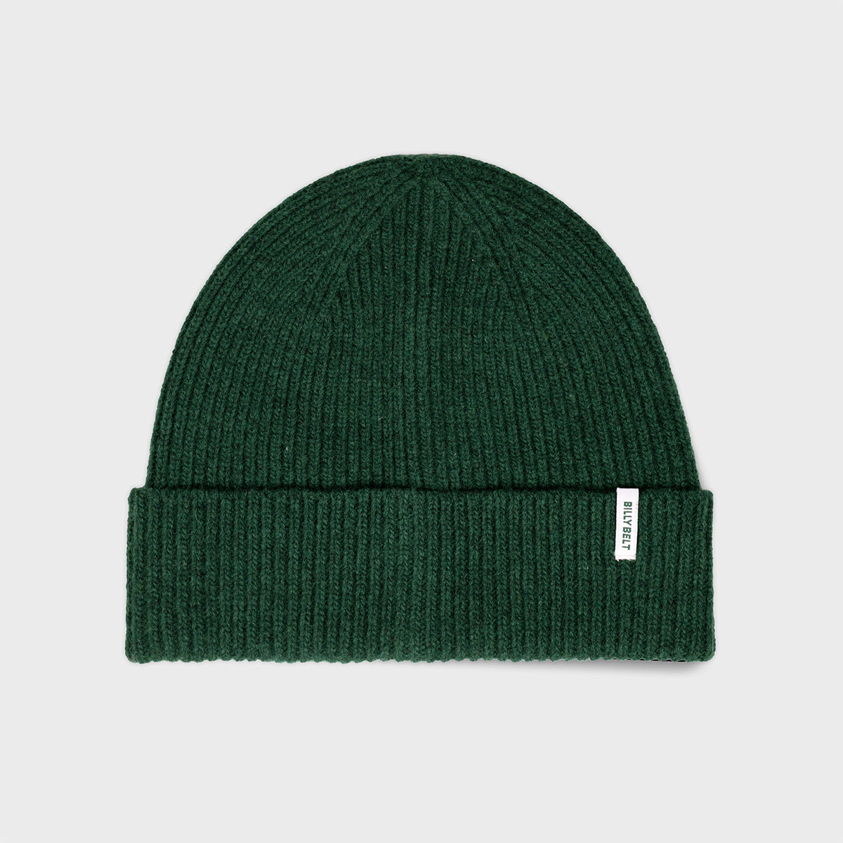 Deep Green 100% wool hat with brown belt. Wool Watch Cap – Team Old Soil Shop main image 4