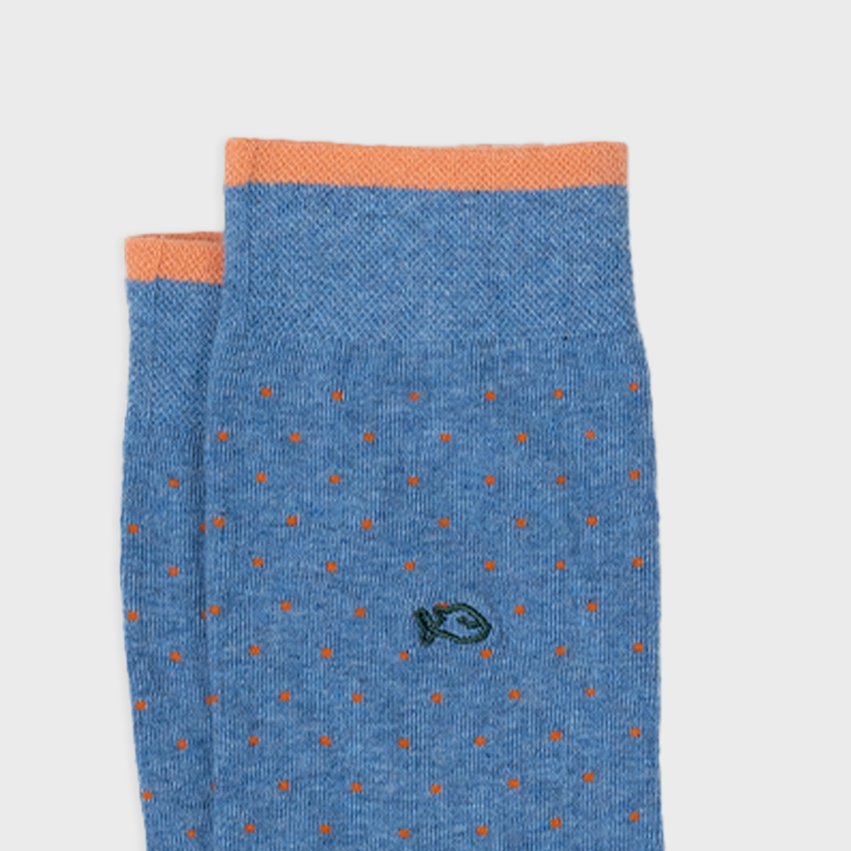 Square combed cotton socks - Jeans