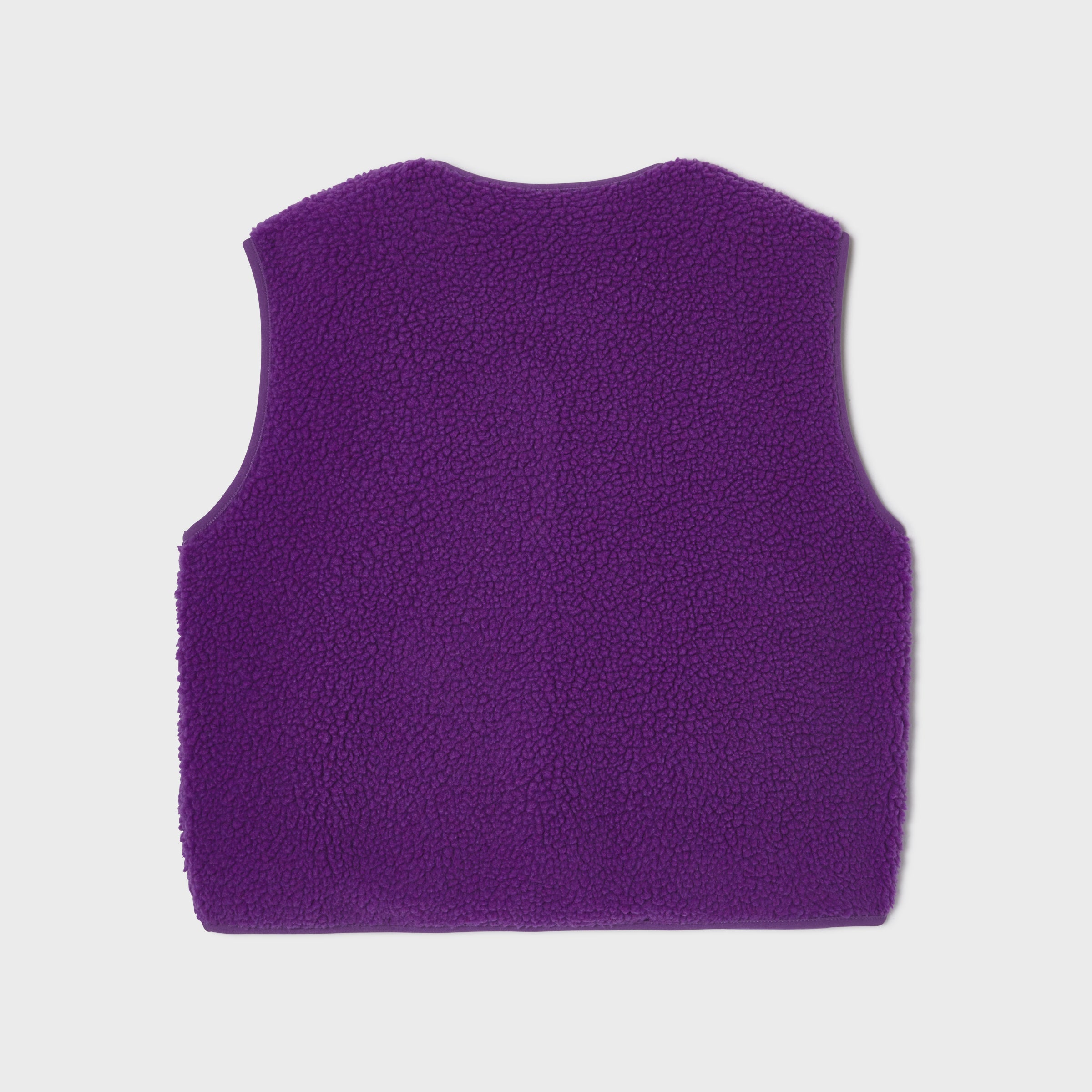 Veste en sherpa femme zippée sans manches - Violet