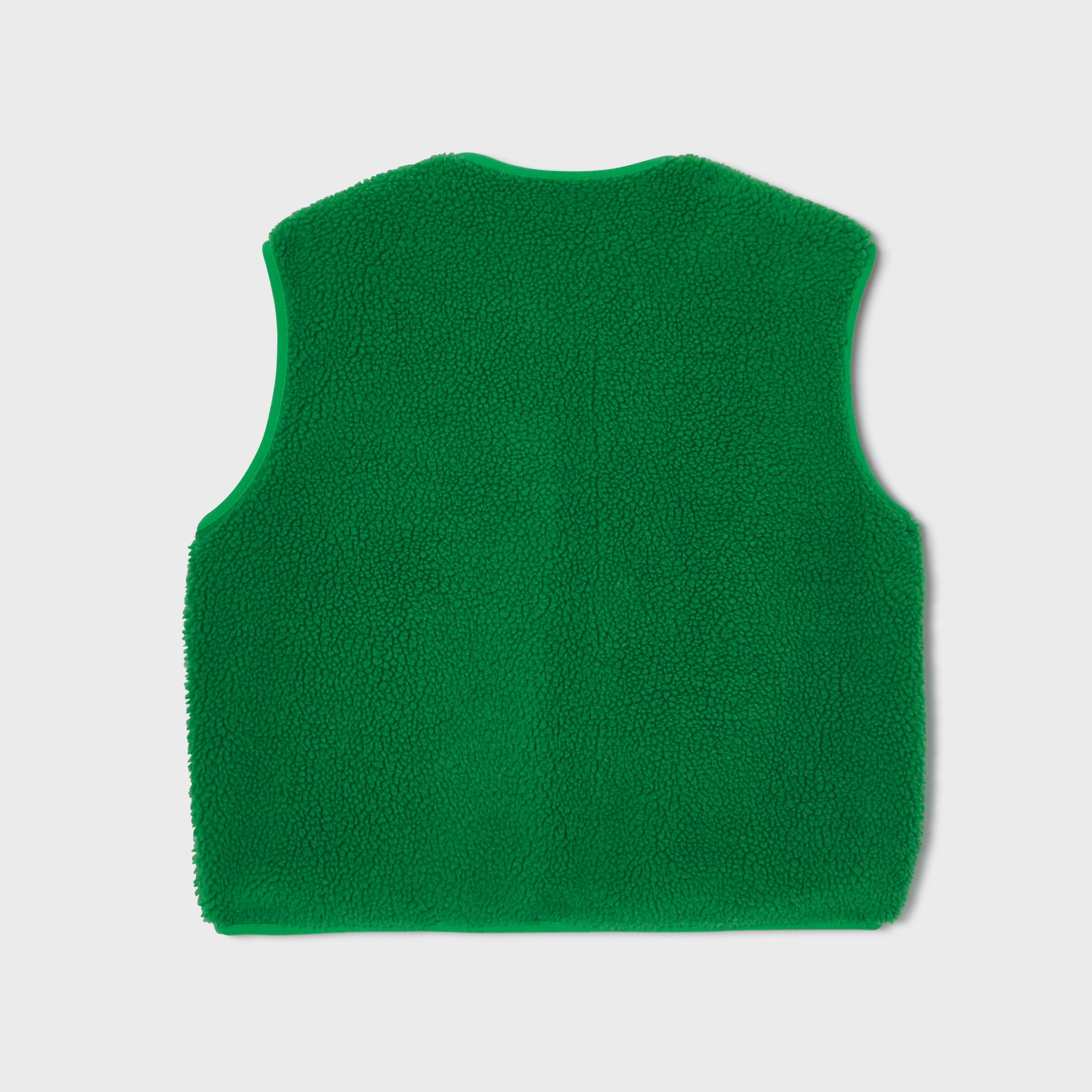 Women’s sleeveless sherpa zip jacket - Green