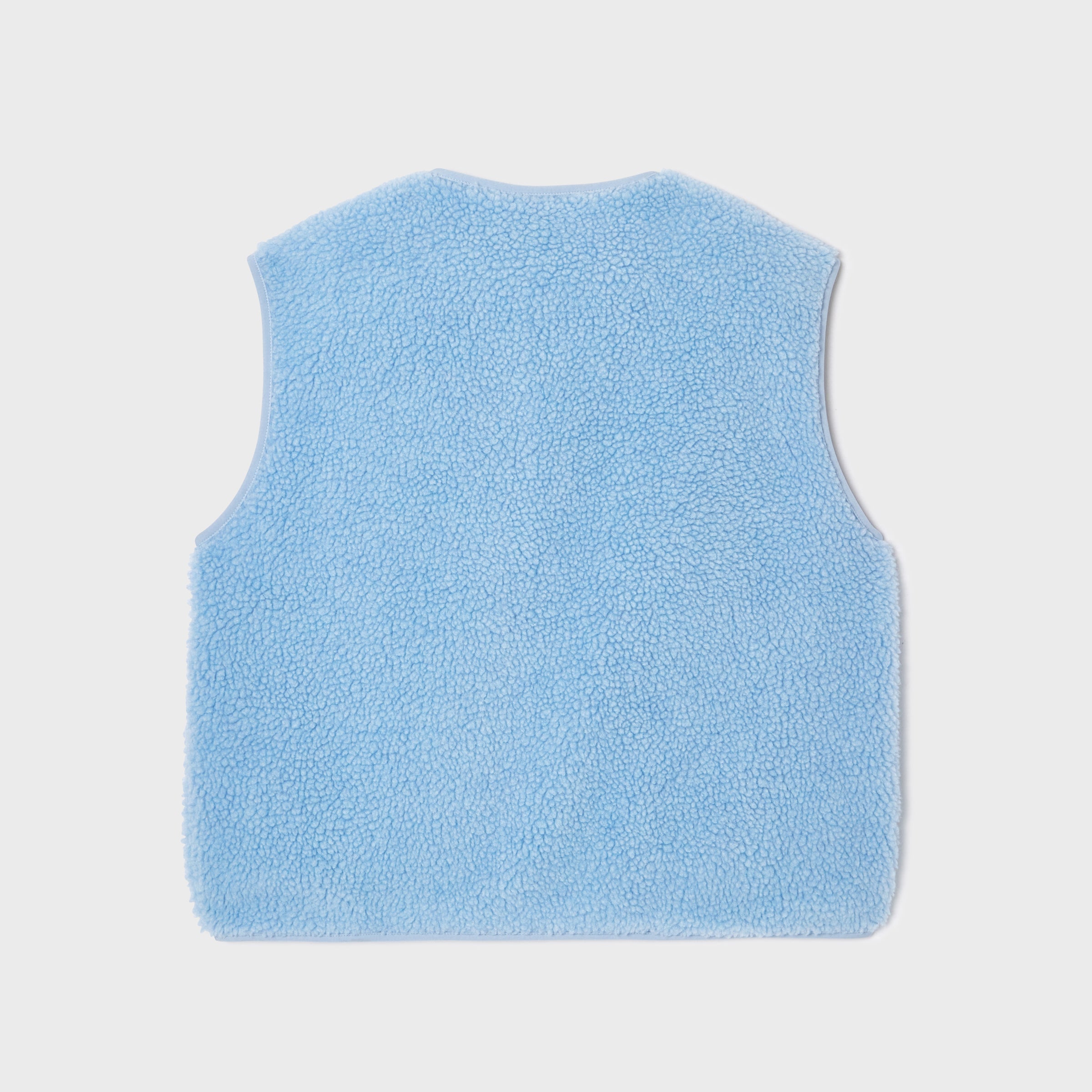 Women’s sleeveless sherpa zip jacket - Blue