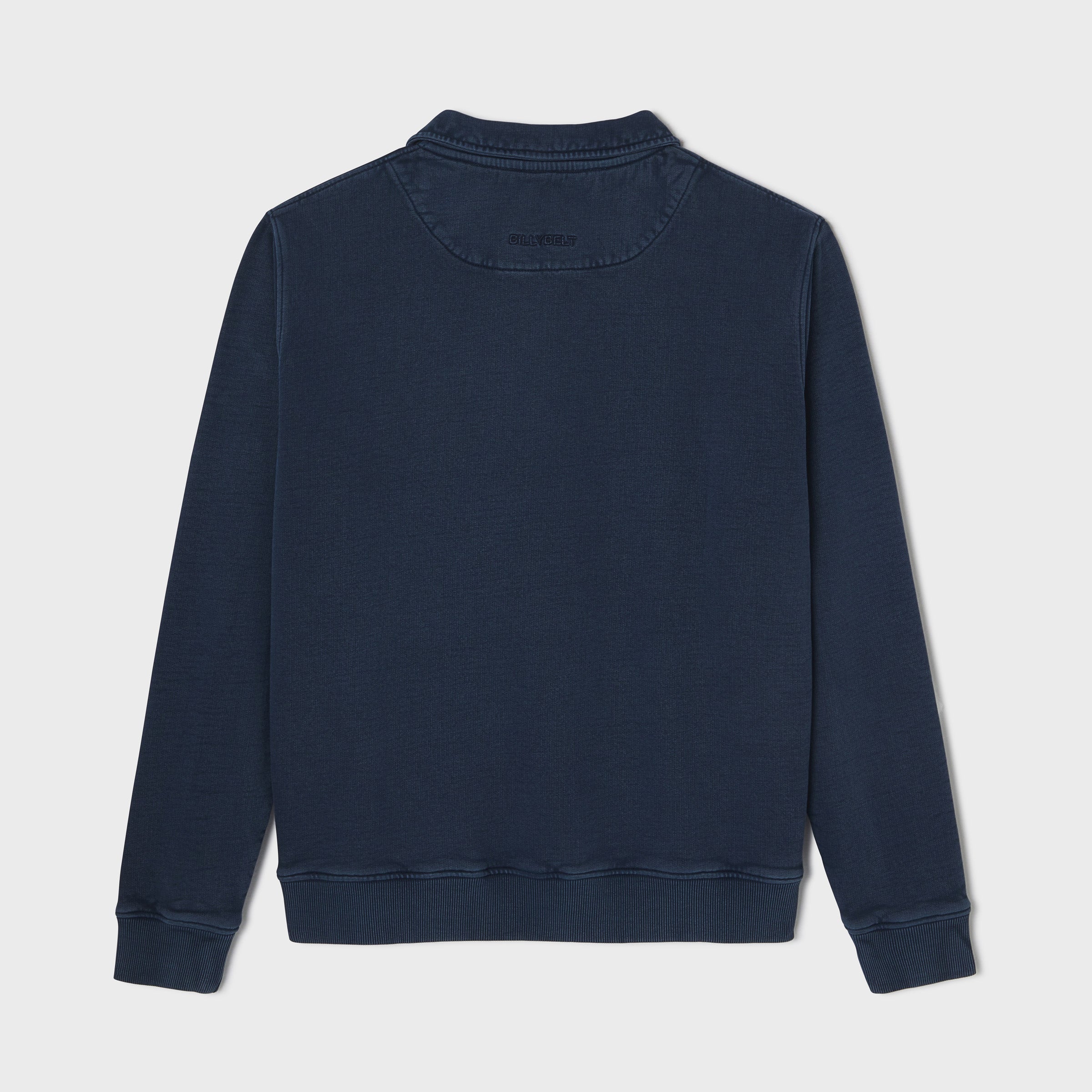 Sweat à col zippé en 100% coton biologique - Marine