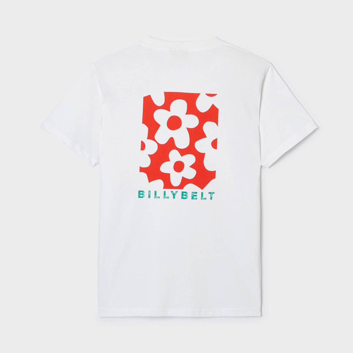 100% organic cotton flower t-shirt - White, flowers printed