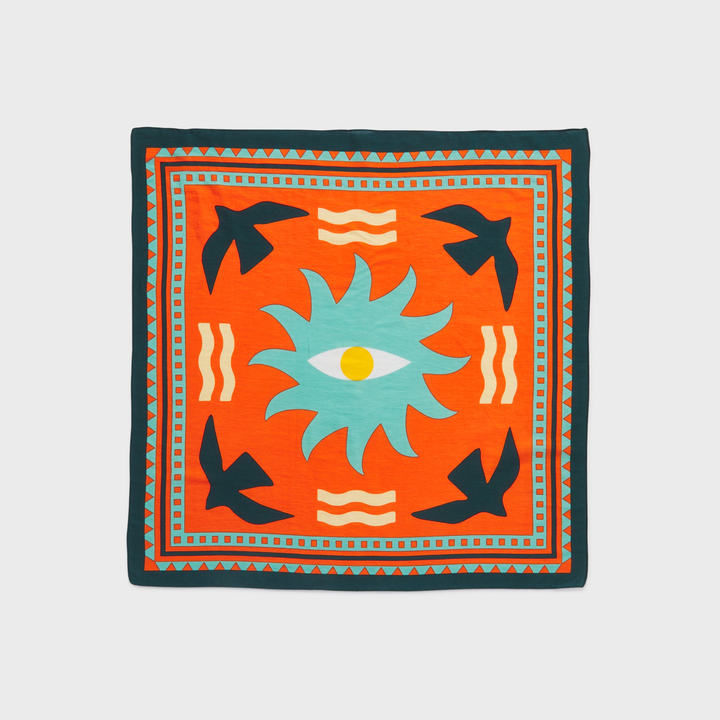 Kleine damessjaal van 100% biologisch katoen Paola - Oranje
