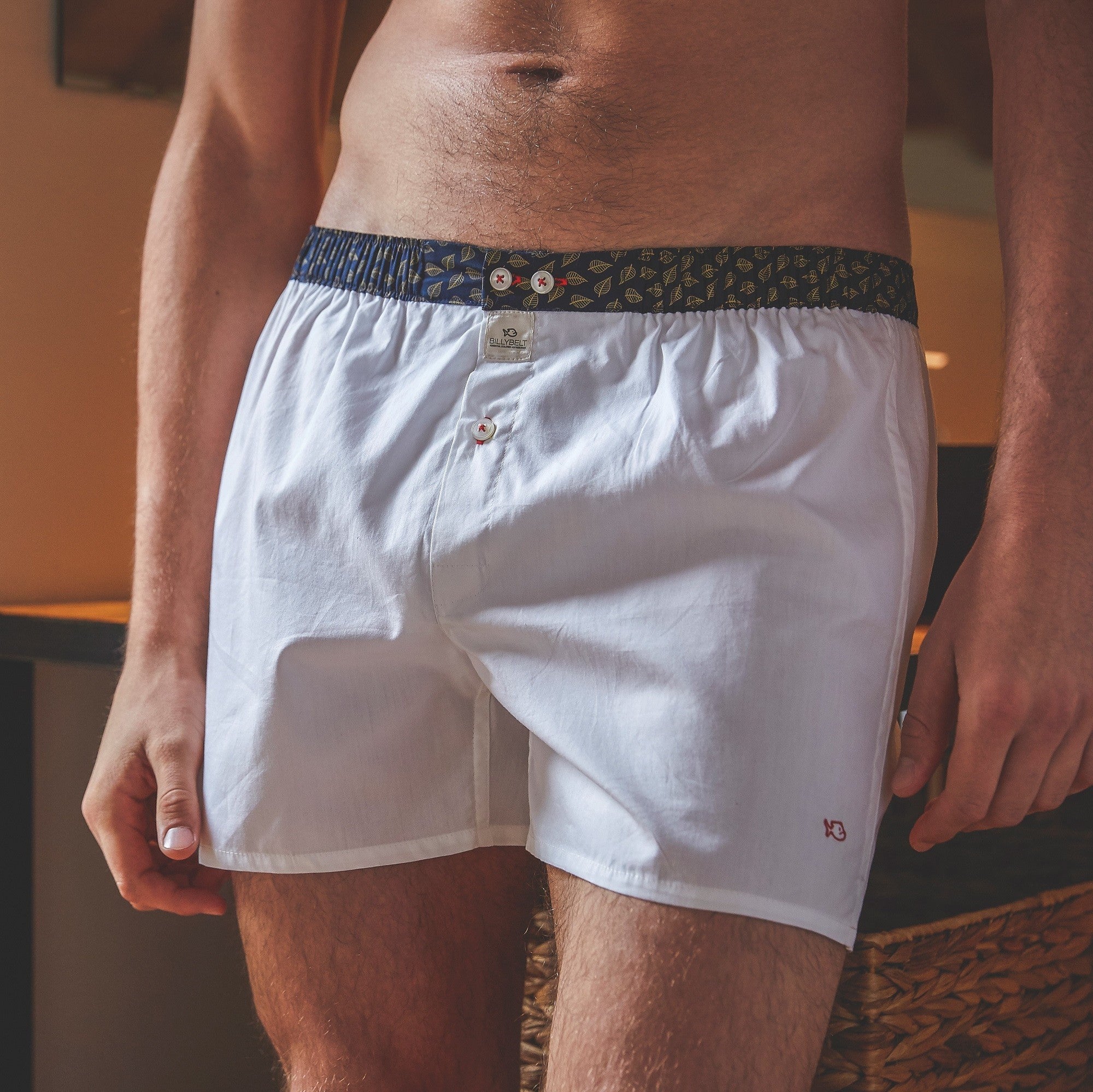 Boxer shorts 100% organic cotton Pure white