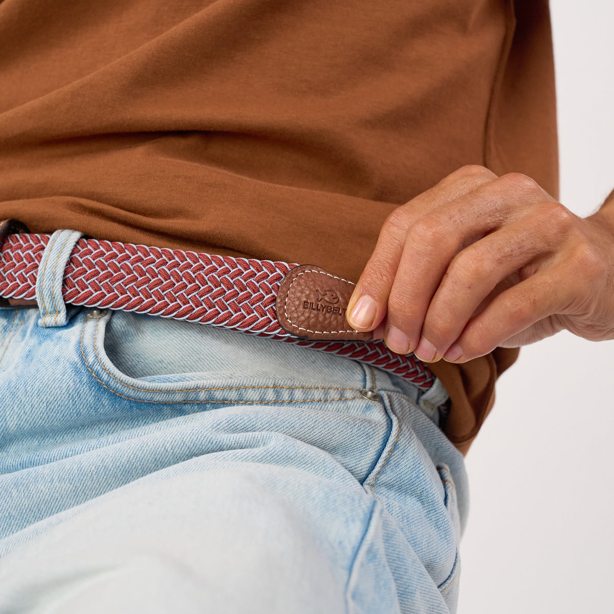 Ceinture tressée élastique multicolore - Sienne