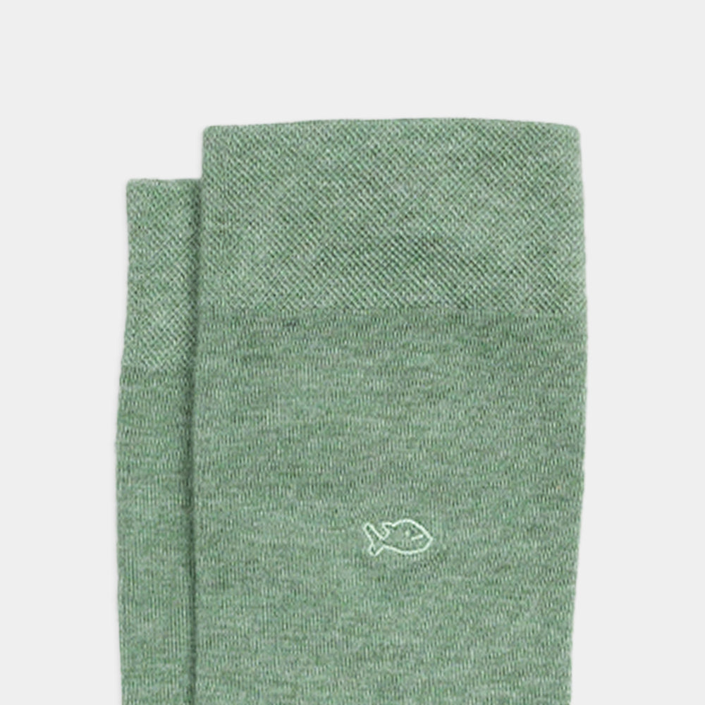 Plain bamboo socks - Mottled light green