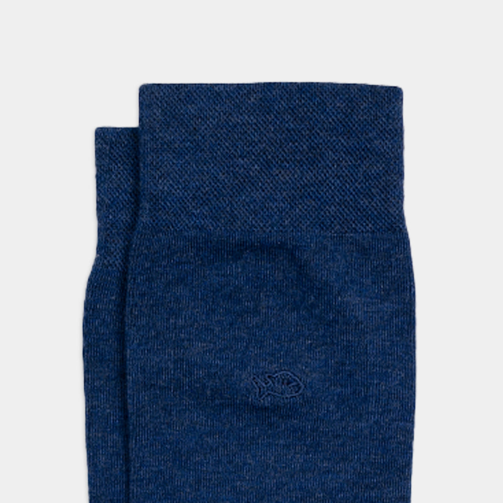 Plain bamboo socks - Mottled blue