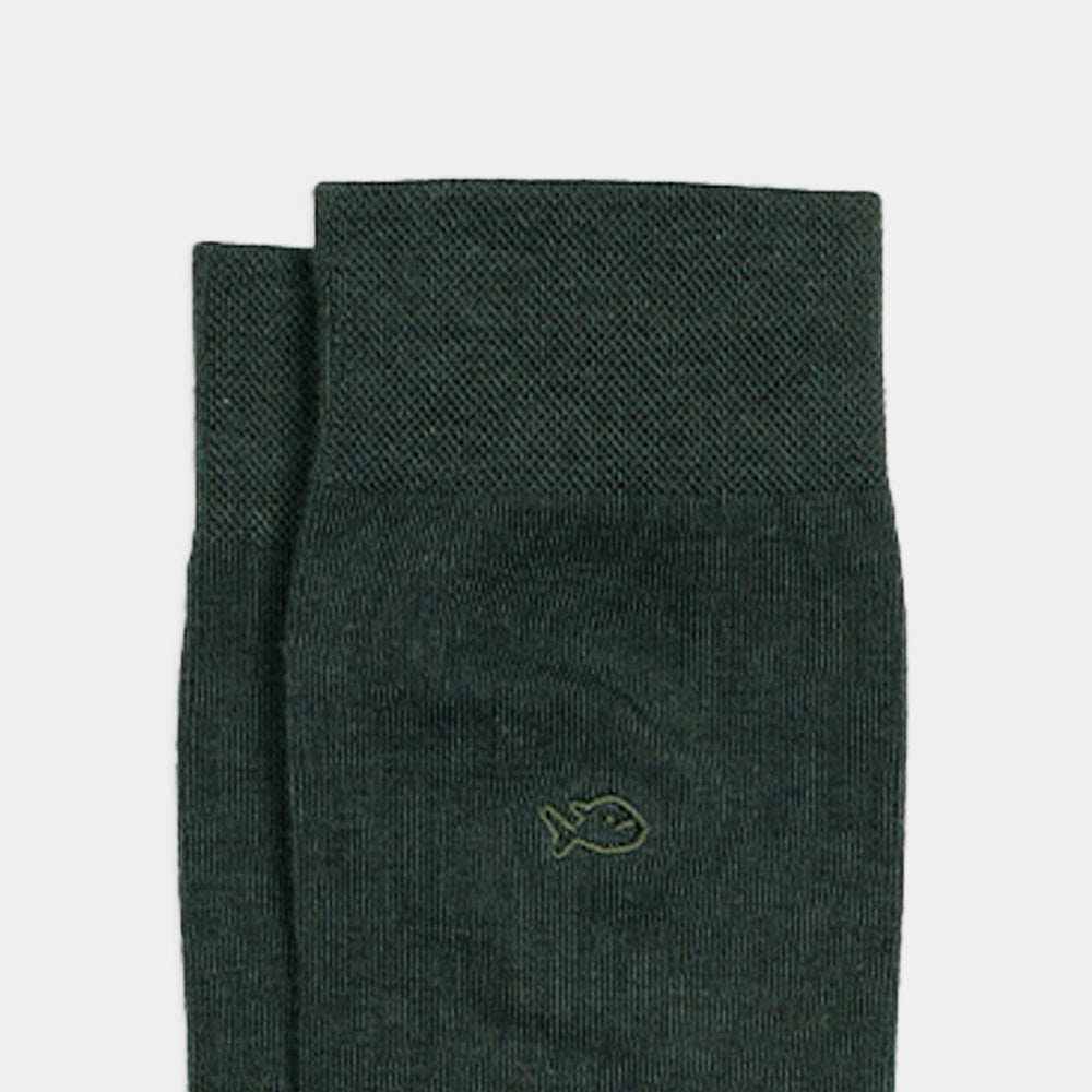 Plain bamboo socks - Dark green