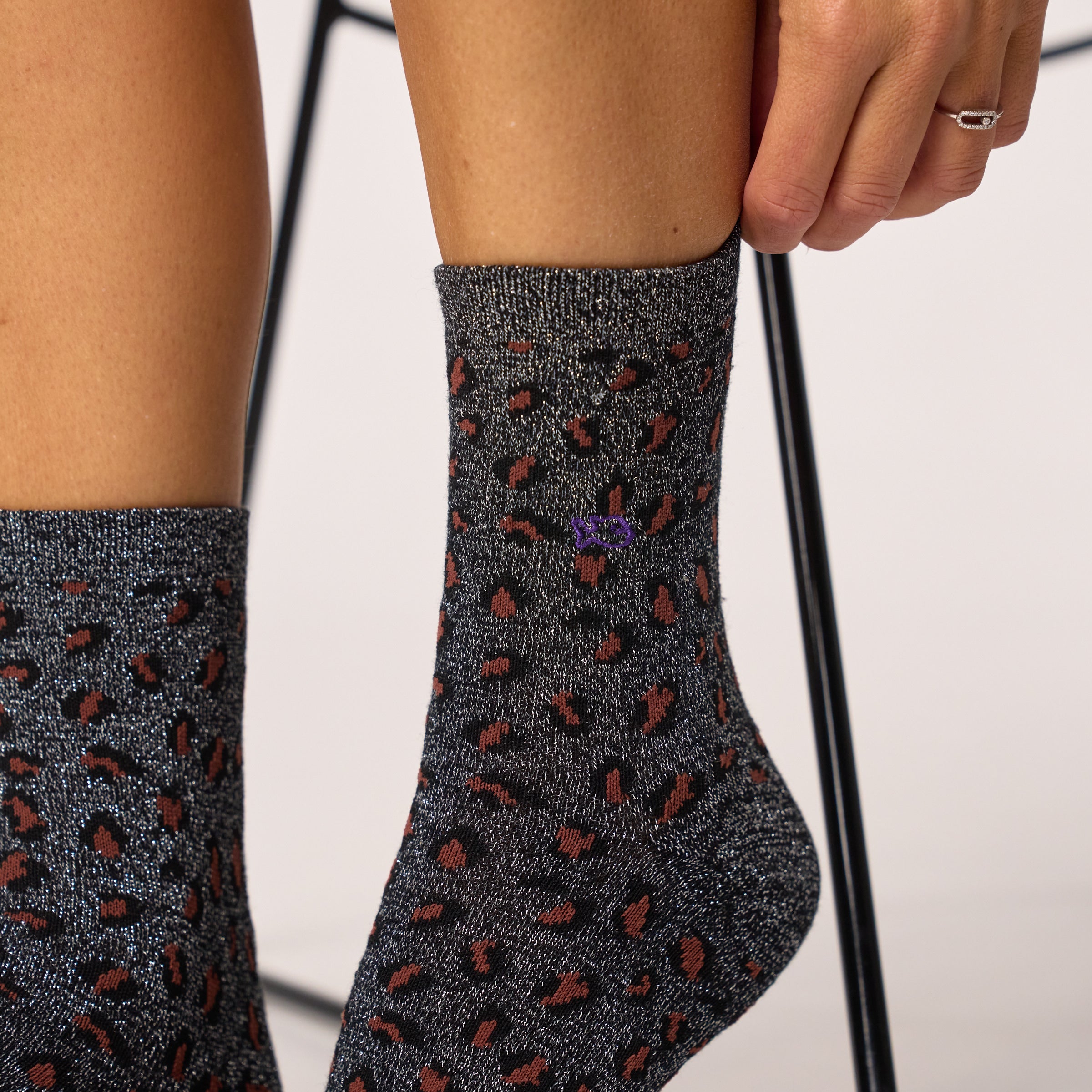 Maxence - Collants à côtes sans pieds - Gris Galet Maxence - Collants à côtes sans pieds - Gris Galet
