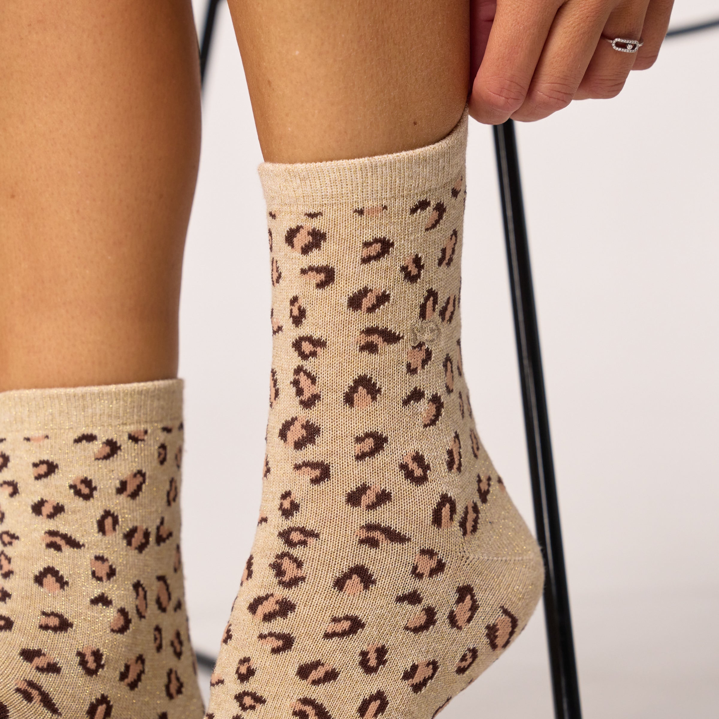 Chaussettes de tennis, imprimé léopard, blanc neige | Ulla Popken Chaussettes de tennis, imprimé léopard, blanc neige | Ulla Popken