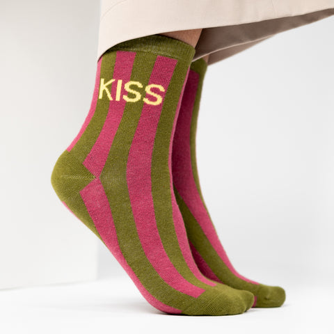 Striped combed cotton socks - Kiss