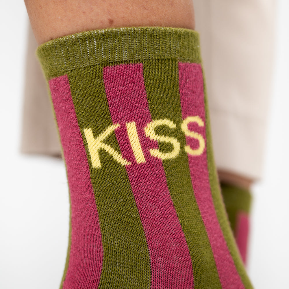 Striped combed cotton socks - Kiss