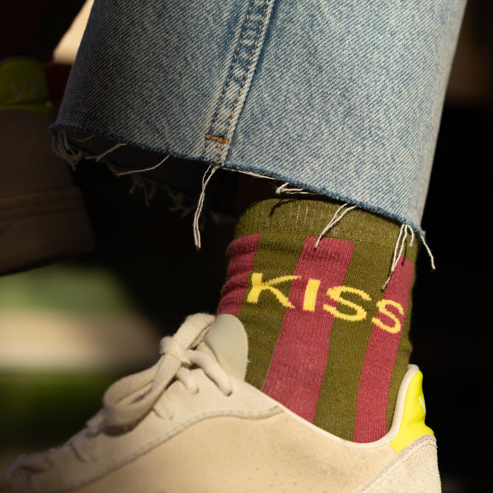Striped combed cotton socks - Kiss