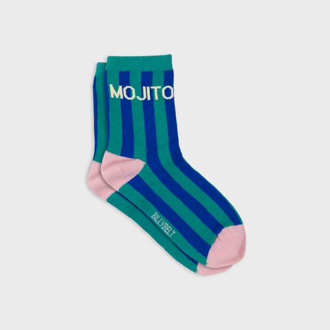 Striped combed cotton socks - Mojito