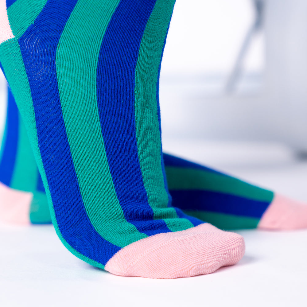 Striped combed cotton socks - Mojito