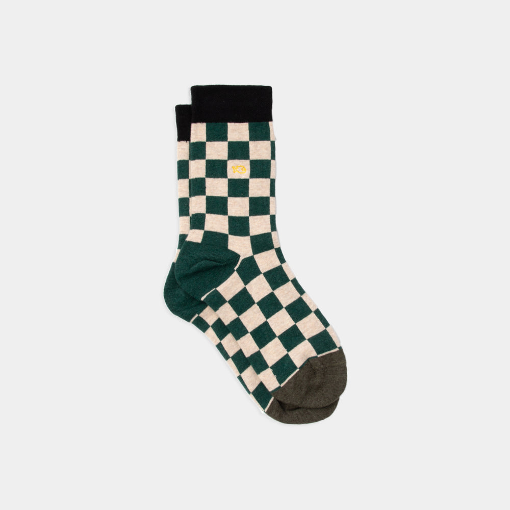 Checked combed cotton socks - Tourist trophy