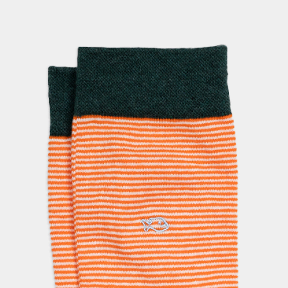 Striped combed cotton socks - Bold