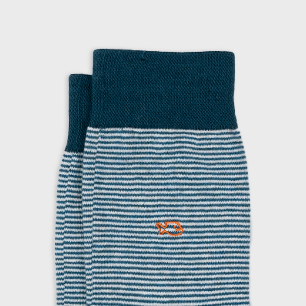 Striped combed cotton socks - Frog pond