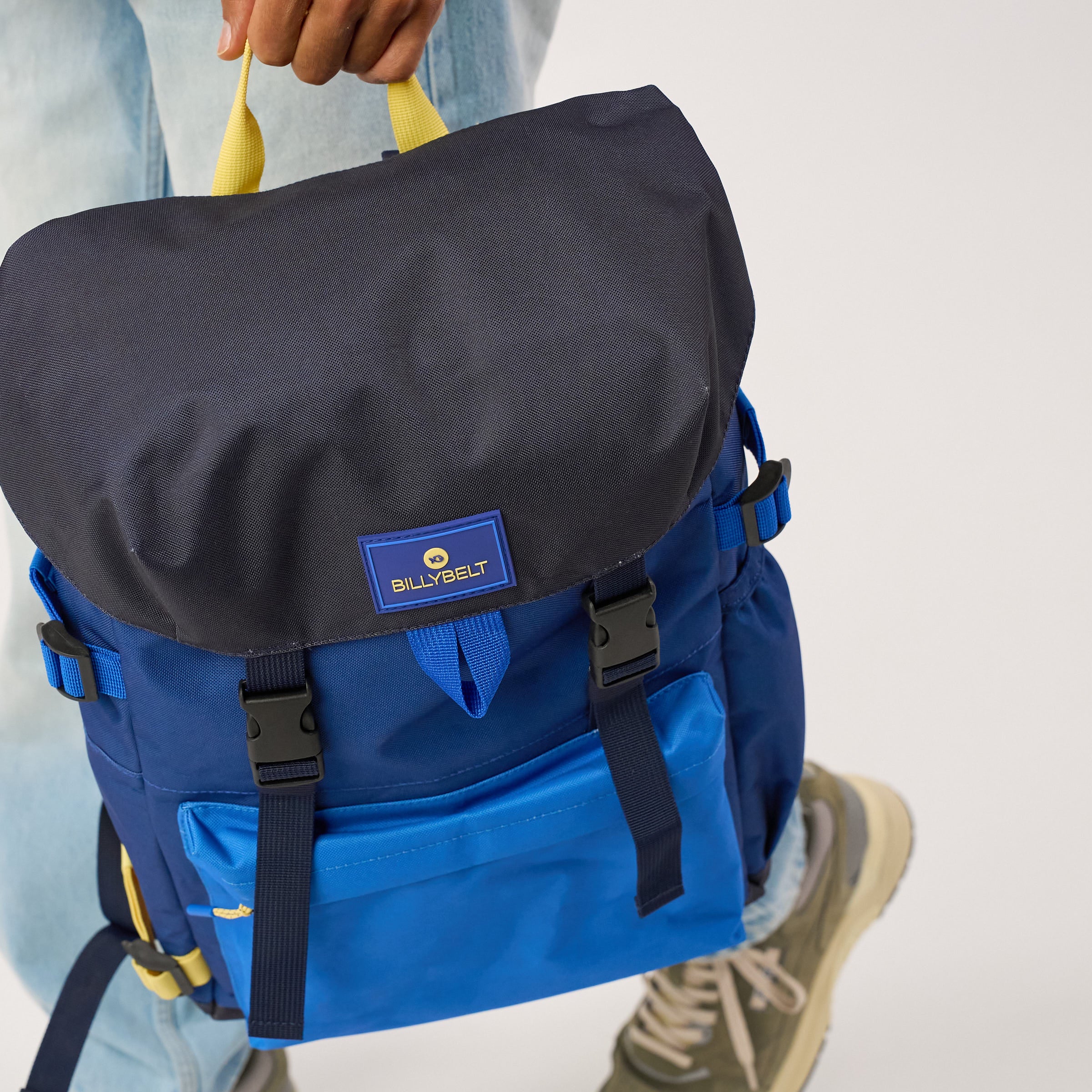 Sac à dos en 100% polyester recyclé Base camp - Marine et bleu