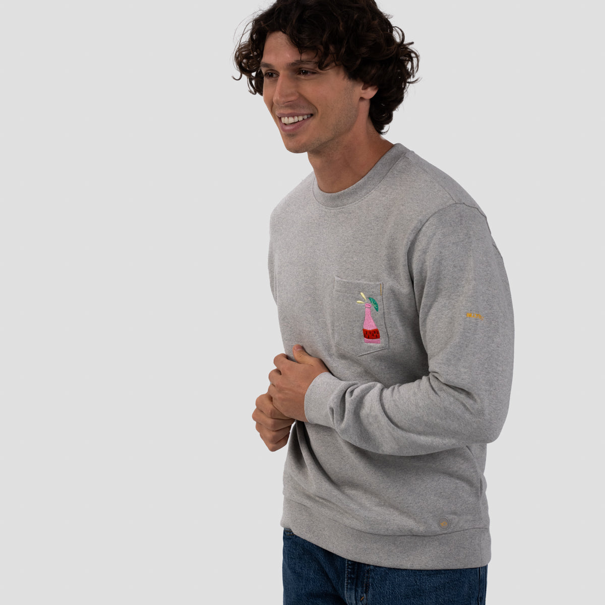 Grey embroidered sweatshirt MARIISORÉ x BILLYBELT