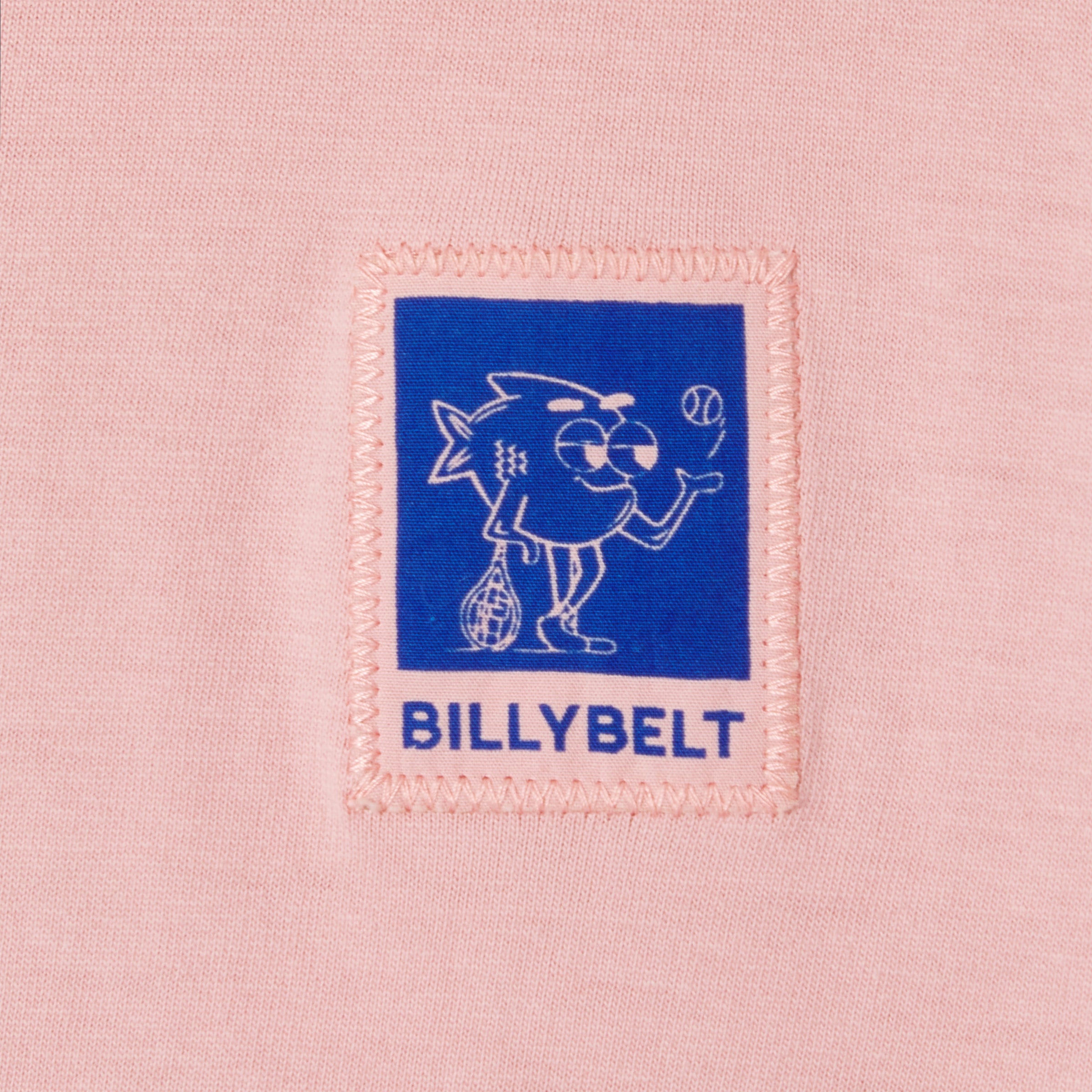 100% organic cotton t-shirt BILLY - Pink, BILLY embroidery
