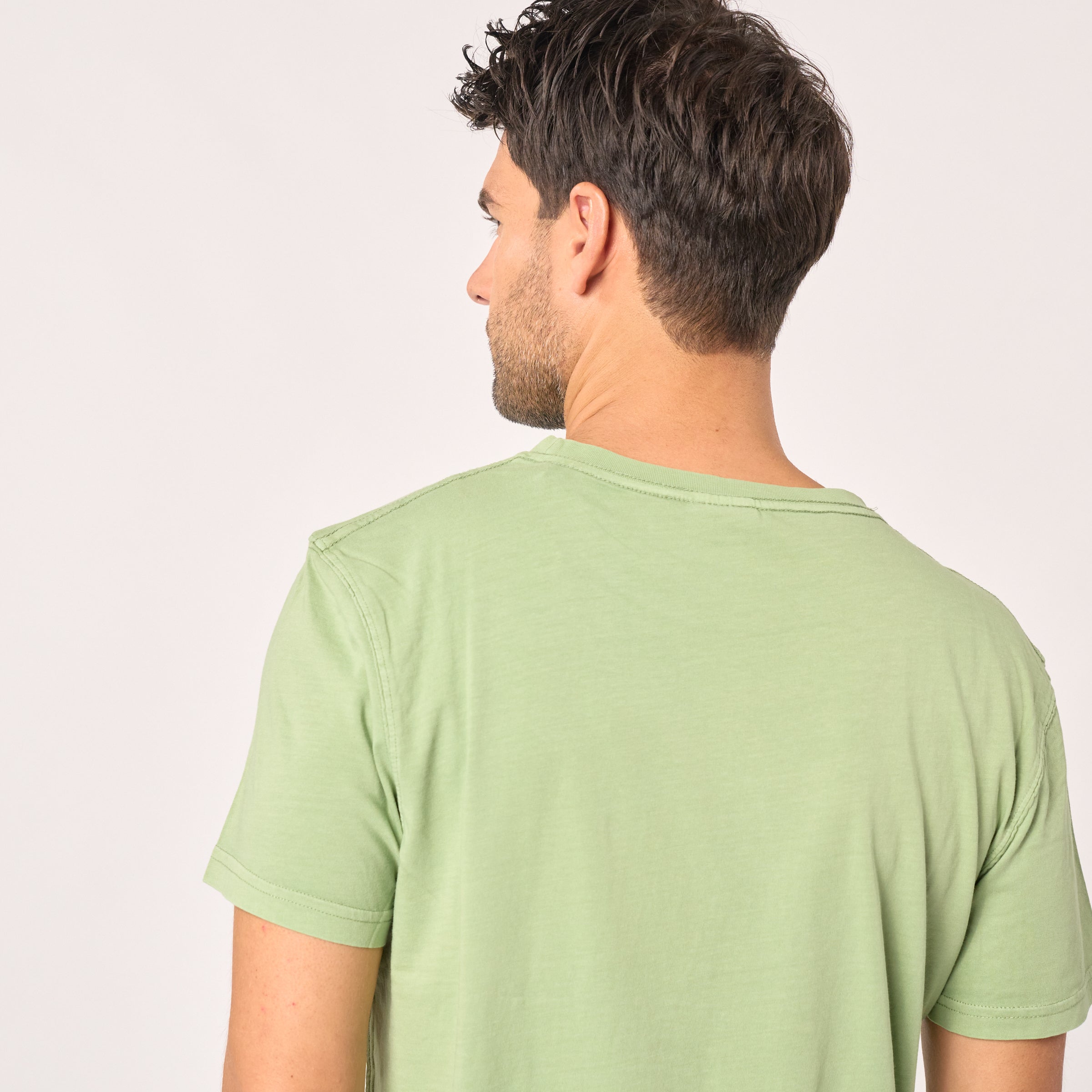 T-shirt 100% organic cotton garment dye â€“ light green - BILLYBELT