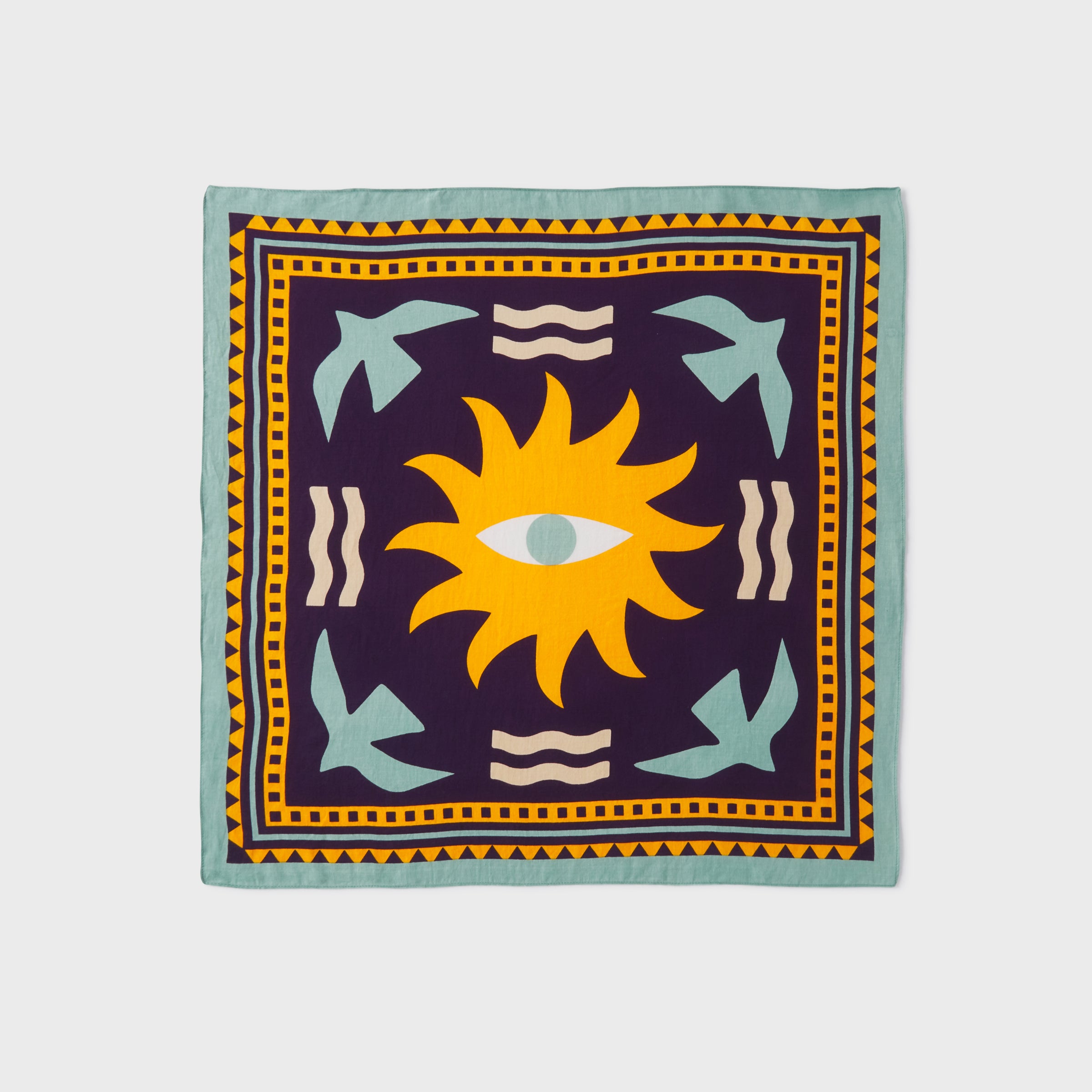 Petit foulard en 100% coton bio Paola - Violet