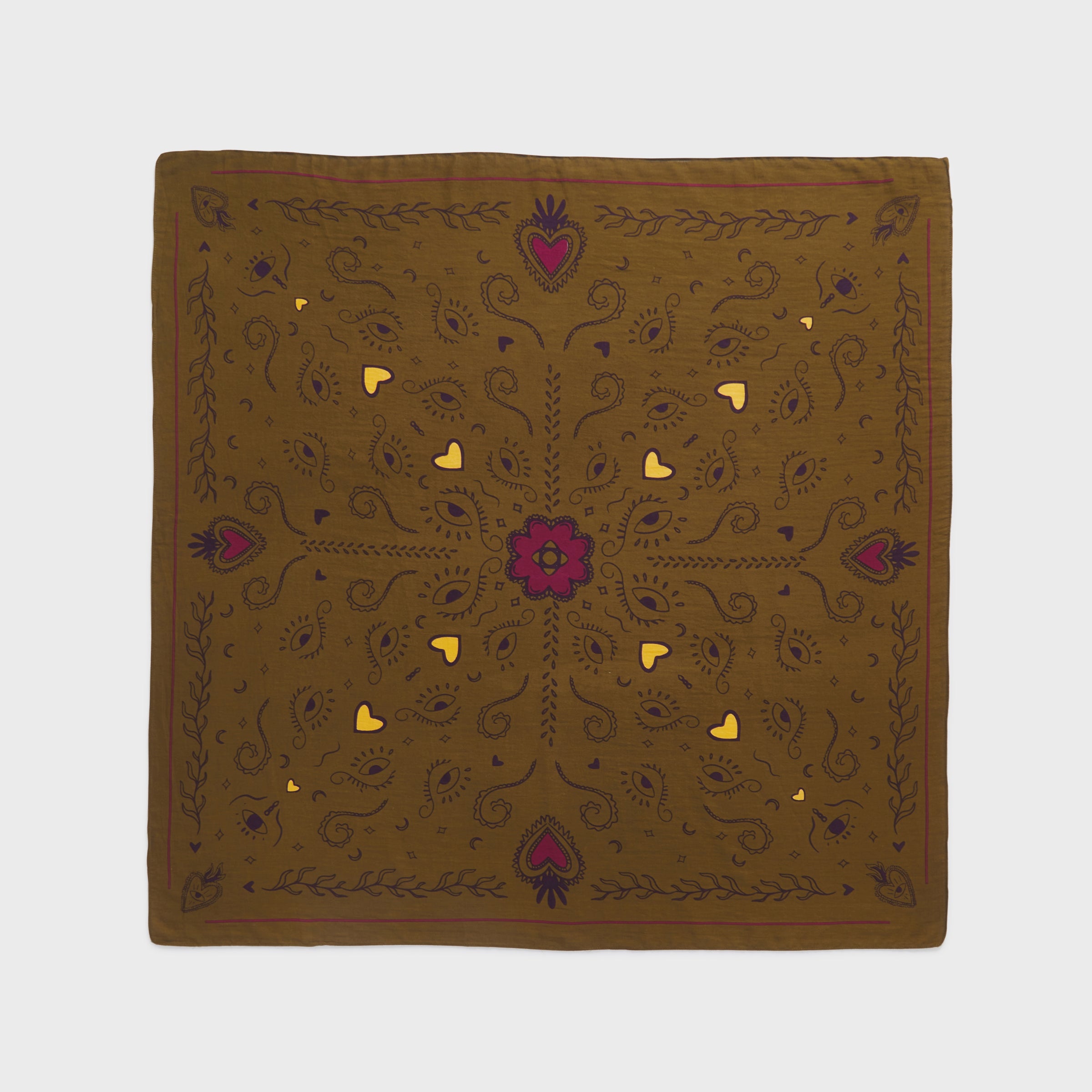 Damessjaal van 100% biologisch katoen Lise - Kaki