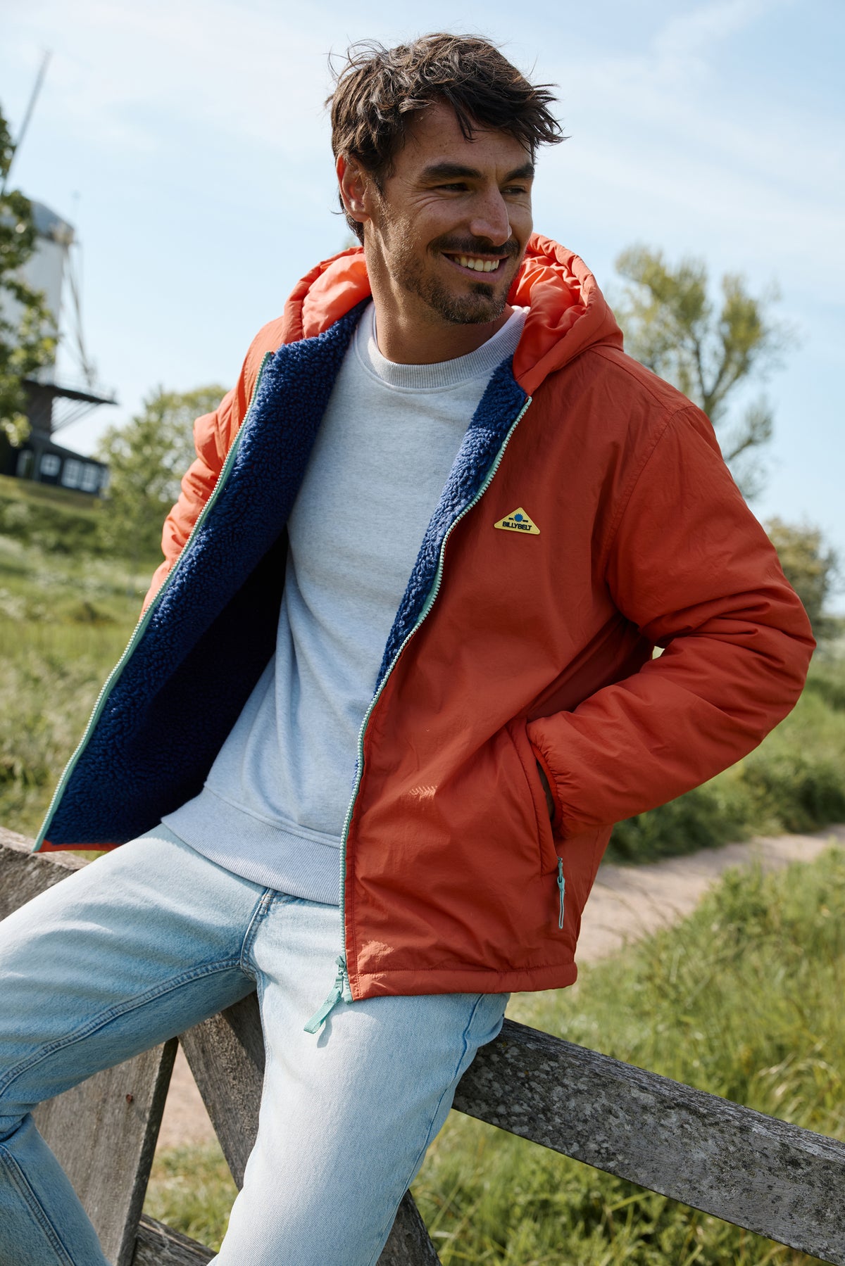 De unisex baksteenparka - €109